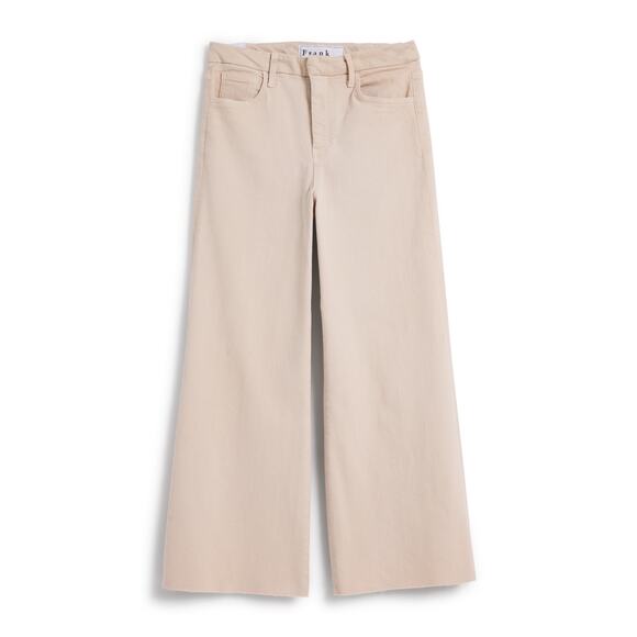 Frank & Eileen Galway Wide Leg Jeans Size 28 Sand Beige Italian Twill - Picture 6 of 15